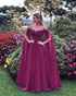 Off The Shoulder Burgundy Prom Dresses Fashion A-line Chiffon Long Prom Gowns for Party